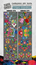 Catálogo DTF Textil VARIOS 278 y VARIOS 279 con marca de agua semitransparente TuDTF.cl.