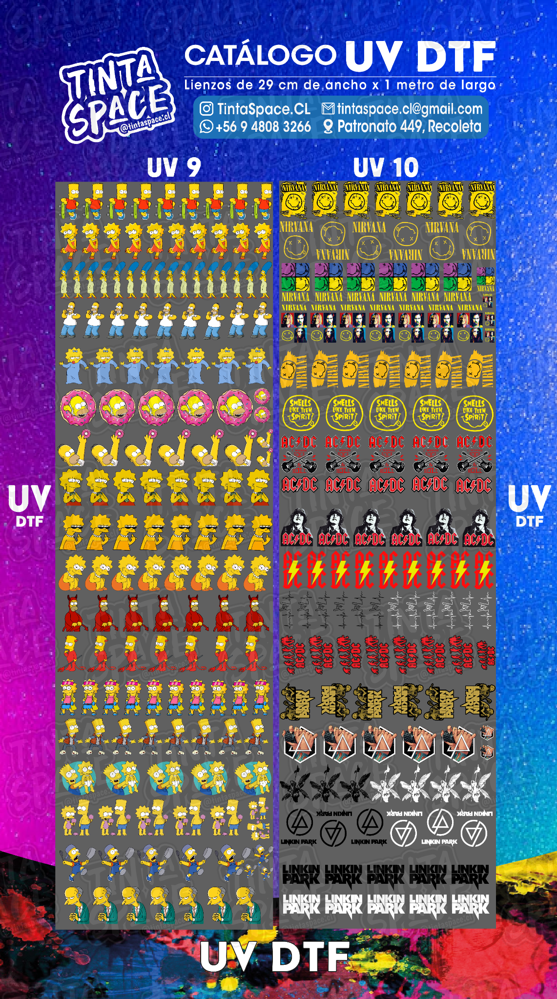 DTF UV — UV 9 y UV 10 (29 × 100 cm)